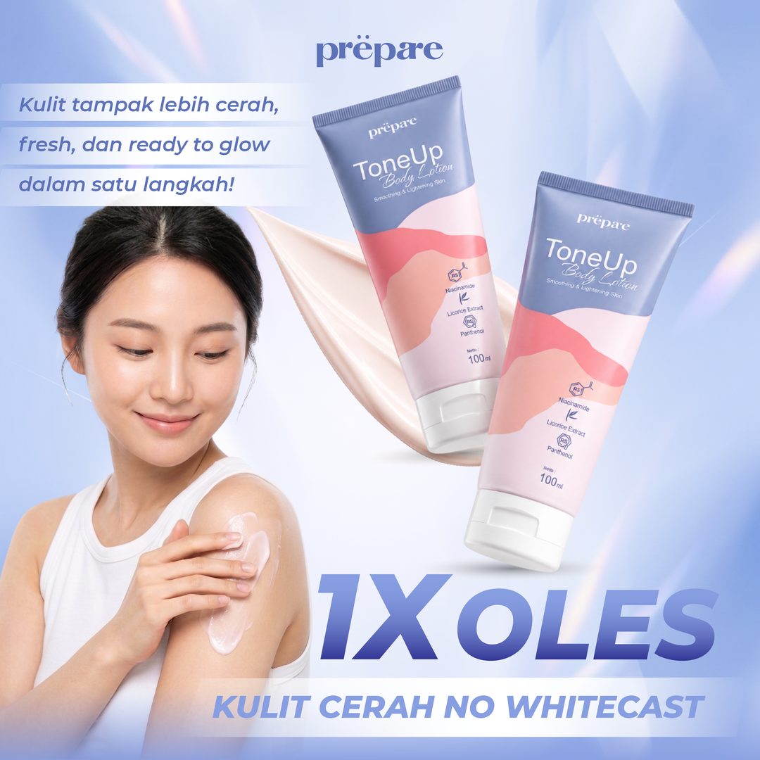 Prepare Tone Up Body Lotion — 1x oles kulit cerah no whitecast